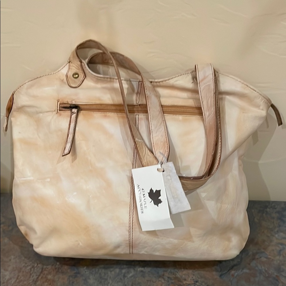 Tan Leather Shoulde Bag